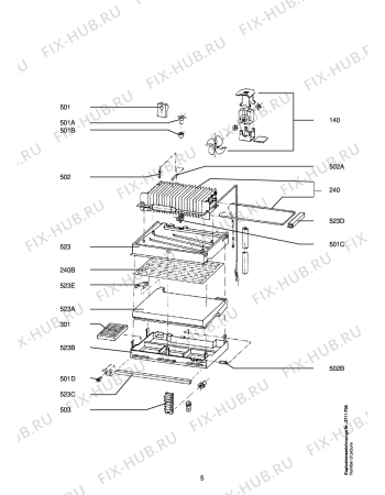 Взрыв-схема холодильника Aeg A3193-6GA - Схема узла Functional parts